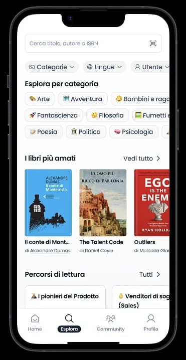 Esplora - Categorie e libri più amati